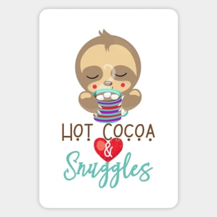 Sleeping Sloth Hot Cocoa and Snuggles Magnet